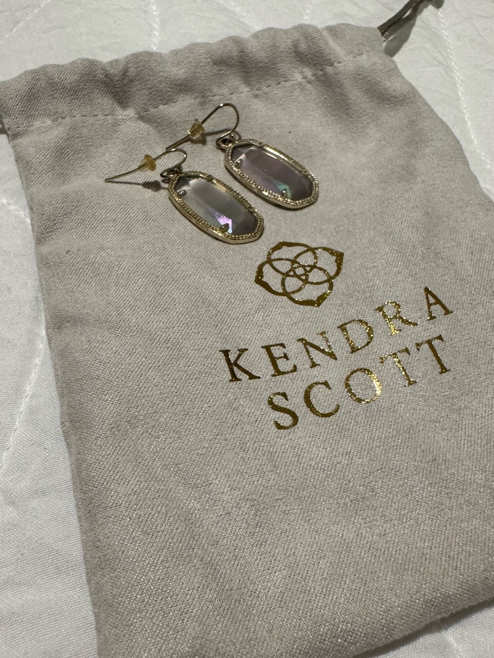 Kendra Scott Iridescent Glass Drop Earrings